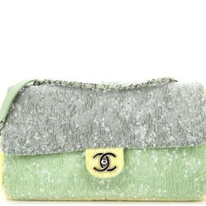 Limited edition waterfall Chanel jumbo Sequin Shoulder or crossbody bag